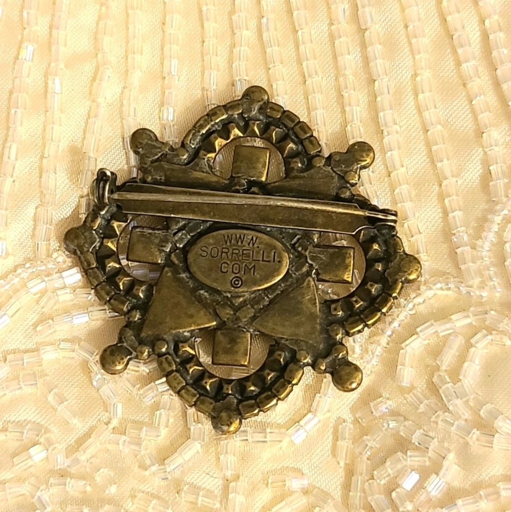 Sorrelli Stone and Crystal Pin Brooch - Picture 2 of 4